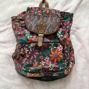 Floral Patterned Backpack